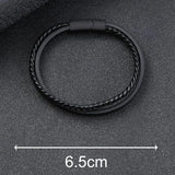 Pulseira de Couro Preto Walnut Ravien