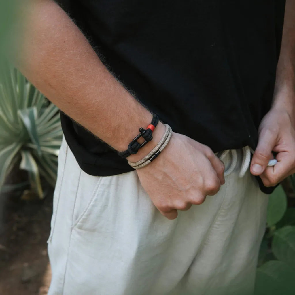 Pulseira de Corda Cáqui Knox Ravien