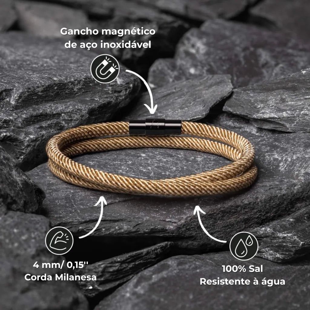 Pulseira de Corda Cáqui Knox Ravien