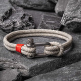 Pulseira Avalon Ravien com corda trançada e fecho em âncora