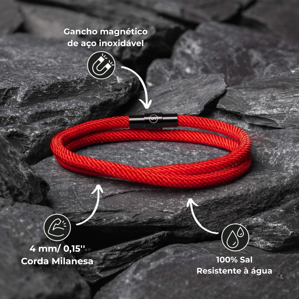 Pulseira Ravien com textura suave e magnetismo de alta fixação